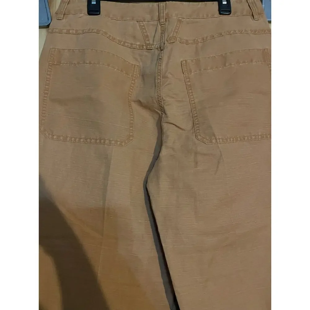 Linen & Cotton ''Abe'' Pants in Gold Earth Orange size 33 - Picture 6 of 7
